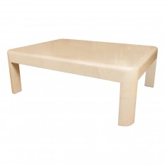 Lacquered goatskin rectangular coffee table 